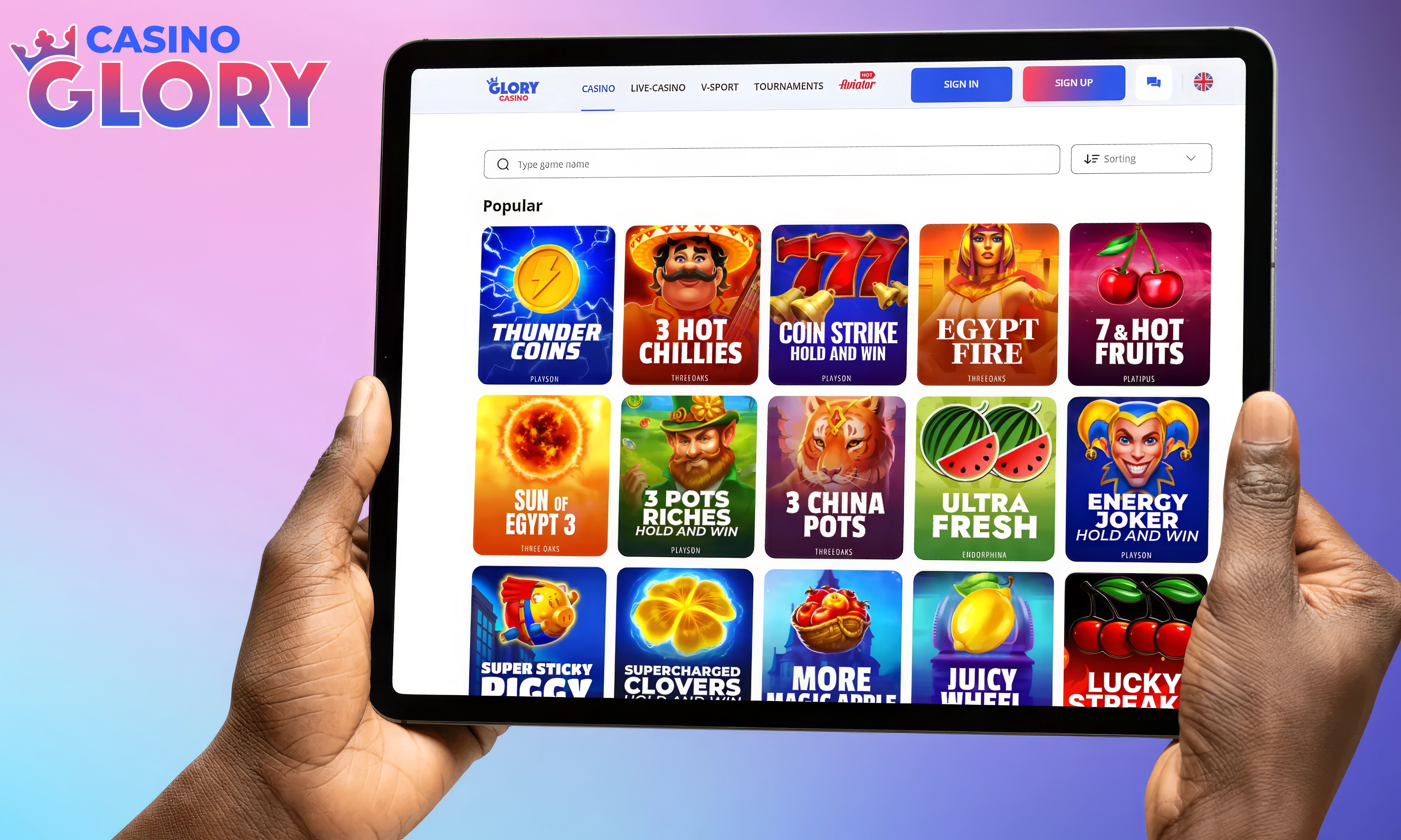 Go to the main page of the casino website or open the app