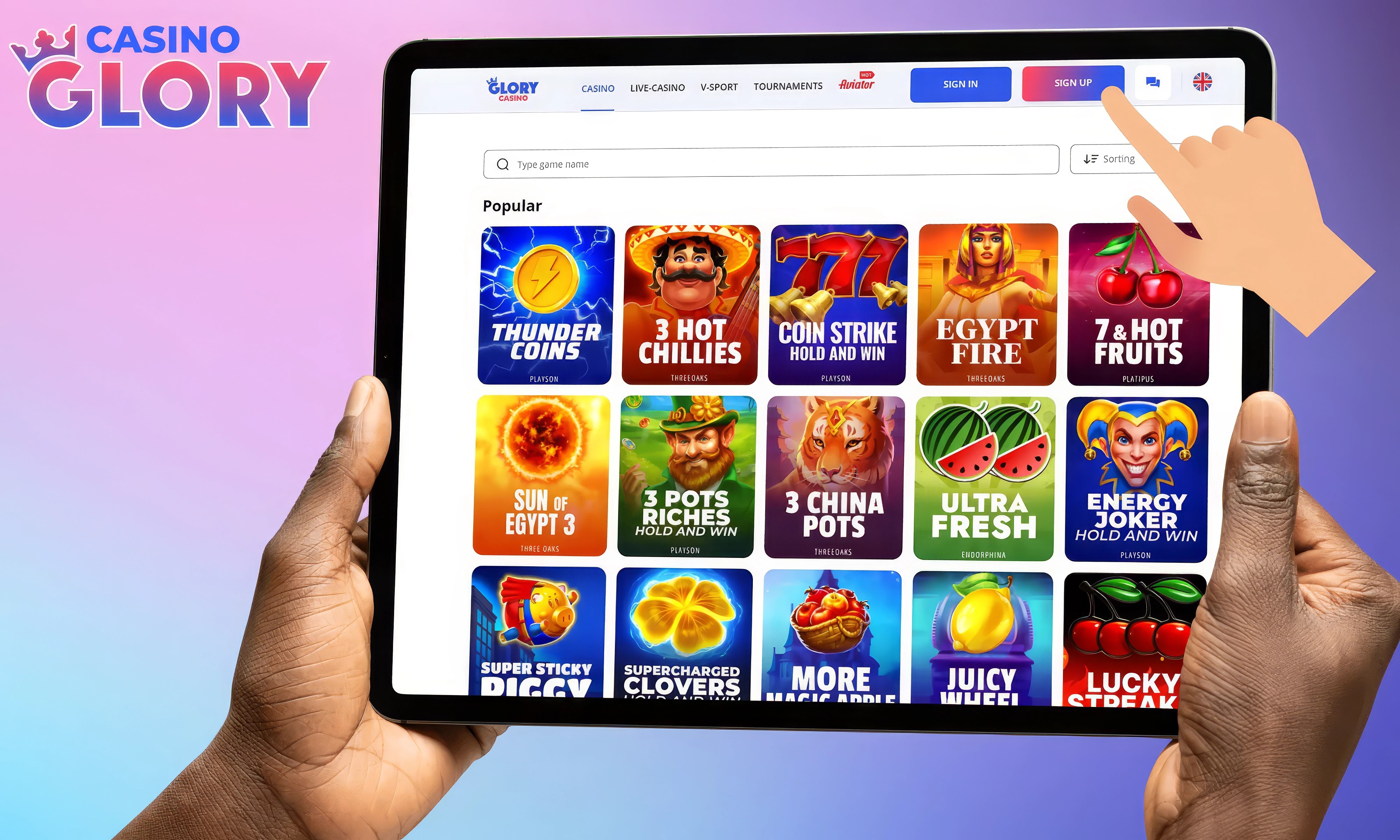 Look for the  Sign Up button located at the top of the screen